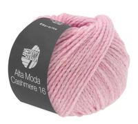 Lana Grossa ALTA MODA Cashmere 16 50 g supersoftes Kettengarn aus extrafeiner Merinowolle mit Kaschmir 110 m, Farbe:072 - Rosa meliert