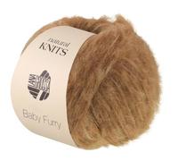 LANA GROSSA Baby Furry | Pelzeffektgarn in natürlicher Mischung aus 45% Baby Alpaka, 35% Baumwolle & 20% Merino extrafine | 50g Wolle zum Stricken & Häkeln | 100m Garn FB 11