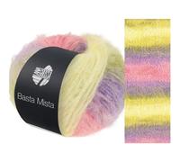 LANA GROSSA Basta Mista | Fake Fur Look, locker verzwirnter Franseneffekt & Merinofasern | Handstrickgarn aus 50% Schurwolle & 50% Polyamid | 50g Wolle zum Stricken & Häkeln | 100m Garn FB 112