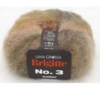 Lana Grossa Brigitte No. 3 Color 105 - Grau/Gelb/Pastellrosa