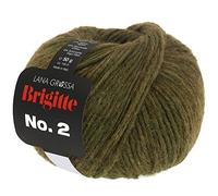 LANA GROSSA Brigitte Nr.2 | Edle Netzgarnstruktur aus Alpaka und Baumwolle | Handstrickgarn aus 47% Alpaka, 45% Baumwolle & 8% Schurwolle | 50g Wolle zum Stricken & Häkeln | 140m Garn FB 48