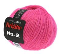 LANA GROSSA Brigitte Nr.2 | Edle Netzgarnstruktur aus Alpaka und Baumwolle | Handstrickgarn aus 47% Alpaka, 45% Baumwolle & 8% Schurwolle | 50g Wolle zum Stricken & Häkeln | 140m Garn FB 19