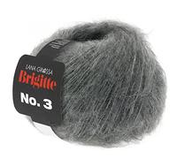 LANA GROSSA Brigitte Nr.3 | Super weiche, volumige Mohairmischung | Handstrickgarn aus 20% Mohair (Super Kid), 57% Schurwolle (Merino) & 23% Polyamid | 25g Wolle zum Stricken & Häkeln | 100m Garn