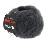 Lana Grossa Handstrickgarn Brigitte Nr. 3 – superweiche Mohairmischung – Anthrazit, 25g/100m