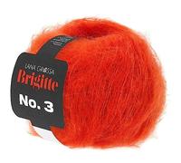 LANA GROSSA Brigitte Nr.3 | Super weiche, volumige Mohairmischung | Handstrickgarn aus 20% Mohair (Super Kid), 57% Schurwolle (Merino) & 23% Polyamid | 25g Wolle zum Stricken & Häkeln | 100m Garn