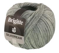 LANA GROSSA Brigitte Silkdream | Zartes, klassisch gezwirntes Garn aus Maulbeerseide | Handstrickgarn aus 60% Schurwolle, 30% Seide & 10% Mohair | 50g Wolle zum Stricken & Häkeln | 270m Garn FB 15