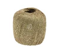 LANA GROSSA »Brillino« Häkelwolle, (25 Gramm), leicht glänzendes Beilaufgarn, Camel/Gold - 0004