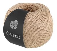 LANA GROSSA Campo | Feines, mehrfach verzwirntes Baumwoll-Mischgarn mit Struktur | Handstrickgarn aus 65% Baumwolle & 25% Viskose & 10% Leinen | 50g Wolle zum Stricken & Häkeln | 165m Garn FB 22