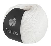 LANA GROSSA Campo | Feines, mehrfach verzwirntes Baumwoll-Mischgarn mit Struktur | Handstrickgarn aus 65% Baumwolle & 25% Viskose & 10% Leinen | 50g Wolle zum Stricken & Häkeln | 165m Garn FB 1