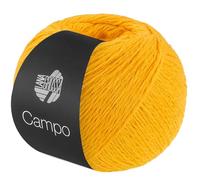 LANA GROSSA Campo | Feines, mehrfach verzwirntes Baumwoll-Mischgarn mit Struktur | Handstrickgarn aus 65% Baumwolle & 25% Viskose & 10% Leinen | 50g Wolle zum Stricken & Häkeln | 165m Garn FB 37