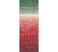 LANA GROSSA Christmas Edition Lurex Big | Dochtgarn mit Farbverlauf in weihnachtlichen Farben | Handstrickgarn aus 60% Schurwolle & 40% Polyacryl | 100g Wolle zum Stricken & Häkeln | 180m Garn FB 204