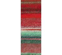 LANA GROSSA Christmas Edition Lurex Big | Dochtgarn mit Farbverlauf in weihnachtlichen Farben | Handstrickgarn aus 60% Schurwolle & 40% Polyacryl | 100g Wolle zum Stricken & Häkeln | 180m Garn FB 203