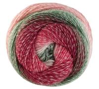 Lana Grossa Christmas Edition Lurex 118 - Grau-/Weißgrün/Ecru/Weißrot/Rot/Dunkelrot/Brombeer verlaufend gestreift