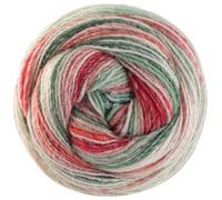 LANA GROSSA Christmas Edition Lurex | Dochtgarn mit Farbverlauf in weihnachtlichen Farben | Handstrickgarn aus 60% Schurwolle & 40% Polyacryl | 100g Wolle zum Stricken & Häkeln | 350m Garn FB 115