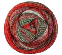 LANA GROSSA Christmas Edition Lurex | Dochtgarn mit Farbverlauf in weihnachtlichen Farben | Handstrickgarn aus 60% Schurwolle & 40% Polyacryl | 100g Wolle zum Stricken & Häkeln | 350m Garn FB 120