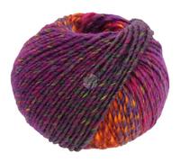 Lana Grossa COLORS FOR YOU 50 g voluminöses Dochtgarn mit Farbverlauf 90 m, Farbe:146 - Rot-/Blauviolett/Zyklam/Gelb