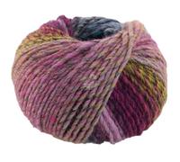Lana Grossa COLORS FOR YOU 50 g voluminöses Dochtgarn mit Farbverlauf 90 m, Farbe:152 - Blauviolett/Fuchsia/Türkis/Nachtblau/Senfgelb/Braun/Fuchsia/.