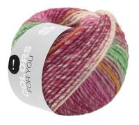 LANA GROSSA Colors for You | Voluminöses Dochtgarn mit Farbverlauf | Handstrickgarn aus 55% Schurwolle & 45% Polyacryl | 50g Wolle zum Stricken & Häkeln | 90m Garn FB 156