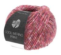 LANA GROSSA Cool Merino Print | Leichtes Kettengarn aus klassischer Merinowolle | Handstrickgarn aus 90% Schurwolle (Merino) & 10% Polyamid | 50g Wolle zum Stricken & Häkeln | 150m Garn FB 103