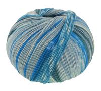 LANA GROSSA Cool Wool 4 Socks Print | Bedrucktes Merino-Sockengarn aus mehrfach verzwirnten Einzelfäden | Handstrickgarne aus 75% Schurwolle | 100g Wolle zum Stricken & Häkeln | 420m Garn FB 7212