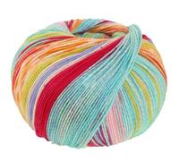 LANA GROSSA Cool Wool 4 Socks Print | Bedrucktes Merino-Sockengarn aus mehrfach verzwirnten Einzelfäden | Handstrickgarne aus 75% Schurwolle | 100g Wolle zum Stricken & Häkeln | 420m Garn FB 7214