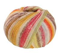 LANA GROSSA Cool Wool 4 Socks Print | Bedrucktes Merino-Sockengarn aus mehrfach verzwirnten Einzelfäden | Handstrickgarne aus 75% Schurwolle | 100g Wolle zum Stricken & Häkeln | 420m Garn FB 7770