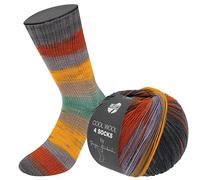 LANA GROSSA Cool Wool 4 Socks Print | Bedrucktes Merino-Sockengarn aus mehrfach verzwirnten Einzelfäden | Handstrickgarne aus 75% Schurwolle | 100g Wolle zum Stricken & Häkeln | 420m Garn FB 7794