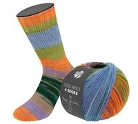 LANA GROSSA Cool Wool 4 Socks Print | Bedrucktes Merino-Sockengarn aus mehrfach verzwirnten Einzelfäden | Handstrickgarne aus 75% Schurwolle | 100g Wolle zum Stricken & Häkeln | 420m Garn FB 7791