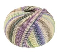 LANA GROSSA Cool Wool 4 Socks Print | Bedrucktes Merino-Sockengarn aus mehrfach verzwirnten Einzelfäden | Handstrickgarne aus 75% Schurwolle | 100g Wolle zum Stricken & Häkeln | 420m Garn FB 7767