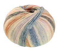 LANA GROSSA Cool Wool 4 Socks Print | Bedrucktes Merino-Sockengarn aus mehrfach verzwirnten Einzelfäden | Handstrickgarne aus 75% Schurwolle | 100g Wolle zum Stricken & Häkeln | 420m Garn FB 7768