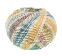 LANA GROSSA Cool Wool 4 Socks Print | Bedrucktes Merino-Sockengarn aus mehrfach verzwirnten Einzelfäden | Handstrickgarne aus 75% Schurwolle | 100g Wolle zum Stricken & Häkeln | 420m Garn FB 7759