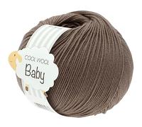 LANA GROSSA Cool Wool Baby | 100% Schurwolle Merino, filzfrei | Handstrickgarn aus 100% Schurwolle (Merino) | 50g Wolle zum Stricken & Häkeln | 220m Garn FB 211