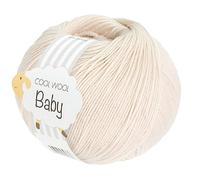 LANA GROSSA Cool Wool Baby | 100% Schurwolle Merino, filzfrei | Handstrickgarn aus 100% Schurwolle (Merino) | 50g Wolle zum Stricken & Häkeln | 220m Garn FB 323
