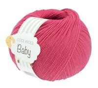 LANA GROSSA Cool Wool Baby | 100% Schurwolle Merino, filzfrei | Handstrickgarn aus 100% Schurwolle (Merino) | 50g Wolle zum Stricken & Häkeln | 220m Garn FB 341