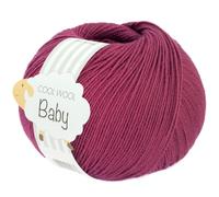 LANA GROSSA Cool Wool Baby | 100% Schurwolle Merino, filzfrei | Handstrickgarn aus 100% Schurwolle (Merino) | 50g Wolle zum Stricken & Häkeln | 220m Garn