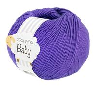 LANA GROSSA Cool Wool Baby | 100% Schurwolle Merino, filzfrei | Handstrickgarn aus 100% Schurwolle (Merino) | 50g Wolle zum Stricken & Häkeln | 220m Garn FB 317
