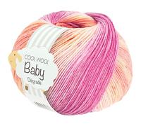 LANA GROSSA Cool Wool Baby Degrade | 100% Schurwolle Merino, filzfrei | Handstrickgarn aus 100% Schurwolle (Merino) | 50g Wolle zum Stricken & Häkeln | 220m Garn FB 523