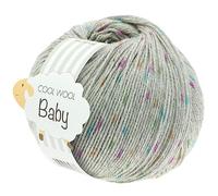 LANA GROSSA Cool Wool Baby Print Punto | 100% Schurwolle Merino, filzfrei | Handstrickgarn aus 100% Schurwolle (Merino) | 50g Wolle zum Stricken & Häkeln | 220m Garn FB 358