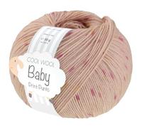 Lana Grossa COOL WOOL BABY 50 g sanfte Babywolle, super fein, atmungsaktiv 220 m, Farbe:370 - Rosabeige/Pink/Gelb