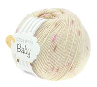 Lana Grossa - Cool Wool Baby Print Punto - Fb. 353 rohweiß/flieder/rosa/beere 50 g