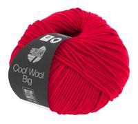 LANA GROSSA Cool Wool Big | Extrafeine Merinowolle waschmaschinenfest und filzfrei | Handstrickgarn aus 100% Schurwolle (Merino) | 50g Wolle zum Stricken & Häkeln | 120m Garn FB 648