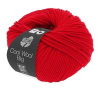 LANA GROSSA Cool Wool Big | Extrafeine Merinowolle waschmaschinenfest und filzfrei | Handstrickgarn aus 100% Schurwolle (Merino) | 50g Wolle zum Stricken & Häkeln | 120m Garn FB 923