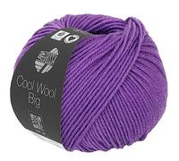 LANA GROSSA Cool Wool Big | Extrafeine Merinowolle waschmaschinenfest und filzfrei | Handstrickgarn aus 100% Schurwolle (Merino) | 50g Wolle zum Stricken & Häkeln | 120m Garn FB 1018