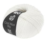Lana Grossa COOL WOOL BIG, 615 weiß, 50g, 100% Schurwolle Merino, Wolle, Schafswolle