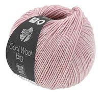 LANA GROSSA »COOL WOOL BIG MÉLANGE (WE CARE)« Häkelwolle, 120 m (extrafeine Merinowolle, mulesingfrei), 50 g, 1602 - Rosa meliert