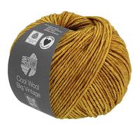 Lana Grossa Strickgarn Cool Wool Big Vintage – 100% Schurwolle, 50g (120m) FB 7162 senf