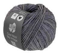 Lana Grossa Cool Wool Big VINTAGE 50 g Ton-in-Ton gefärbte Merinowolle in Vintage-Optik 120 m, Farbe:7191 - Dunkelgrau