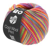 LANA GROSSA Cool Wool Print | Extrafeine Merinowolle waschmaschinenfest und filzfrei | Handstrickgarn aus 100% Schurwolle (Merino extrafein) | 50g Wolle zum Stricken & Häkeln | 160m Garn FB 703