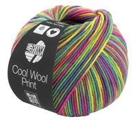 LANA GROSSA Cool Wool Print | Extrafeine Merinowolle waschmaschinenfest und filzfrei | Handstrickgarn aus 100% Schurwolle (Merino extrafein) | 50g Wolle zum Stricken & Häkeln | 160m Garn FB 833