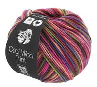LANA_GROSSA_Cool_Wool_print:749-Weinrot/Pink/Gelbgrün/Blauviolett/Lachs/Mokka | Cool Wool print - 100 % Schurwolle ( Merino)